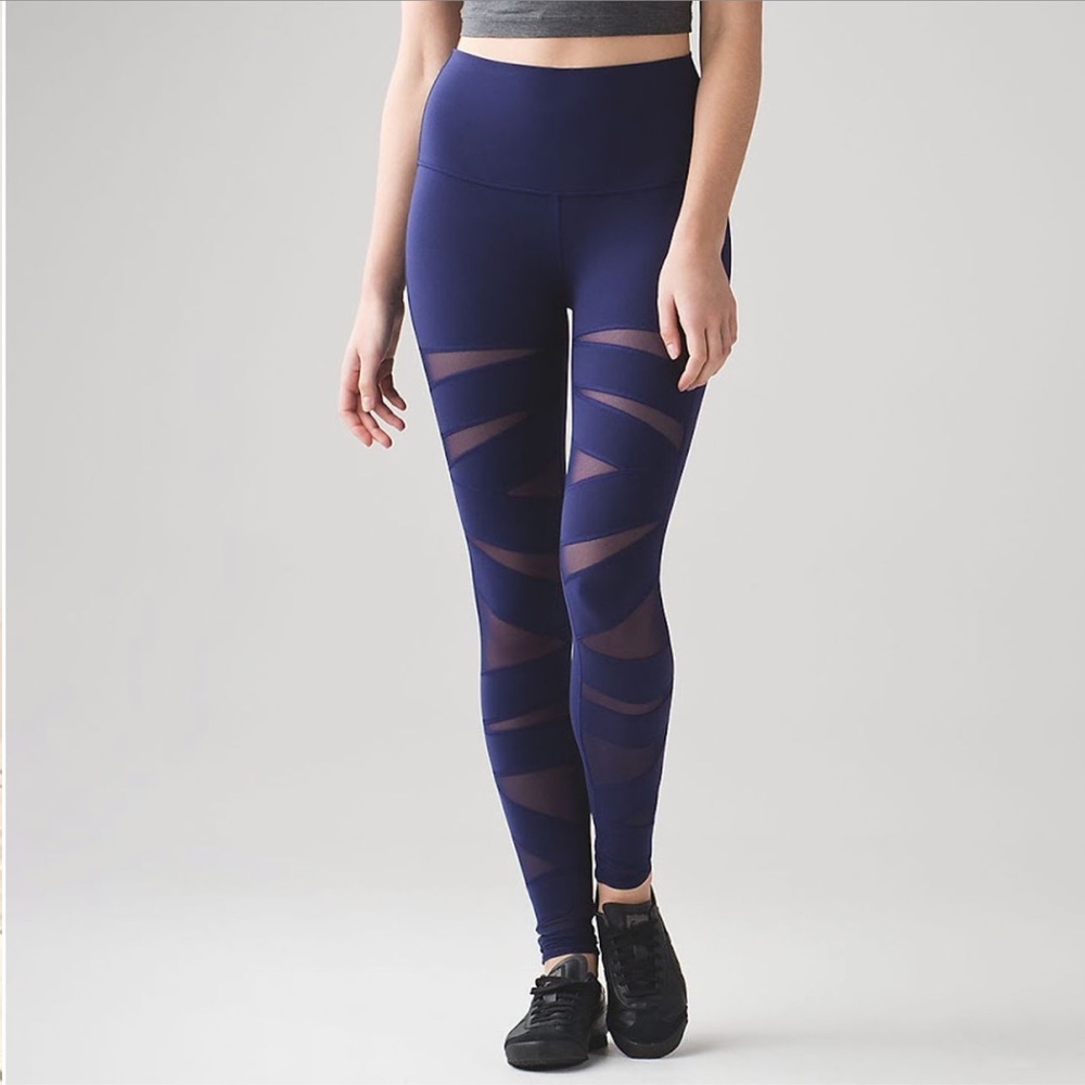 Lululemon Wunder Under Hi Rise Tech Mesh - Size 6